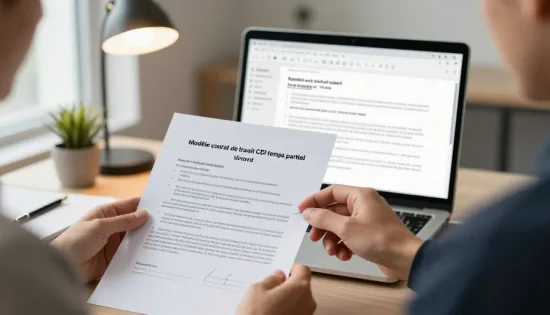 modèle contrat de travail cdi temps partiel word gratuit